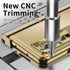 Shockproof Aluminum Double Hinge Case for Samsung Galaxy z Fold 4 - Champagne Gold