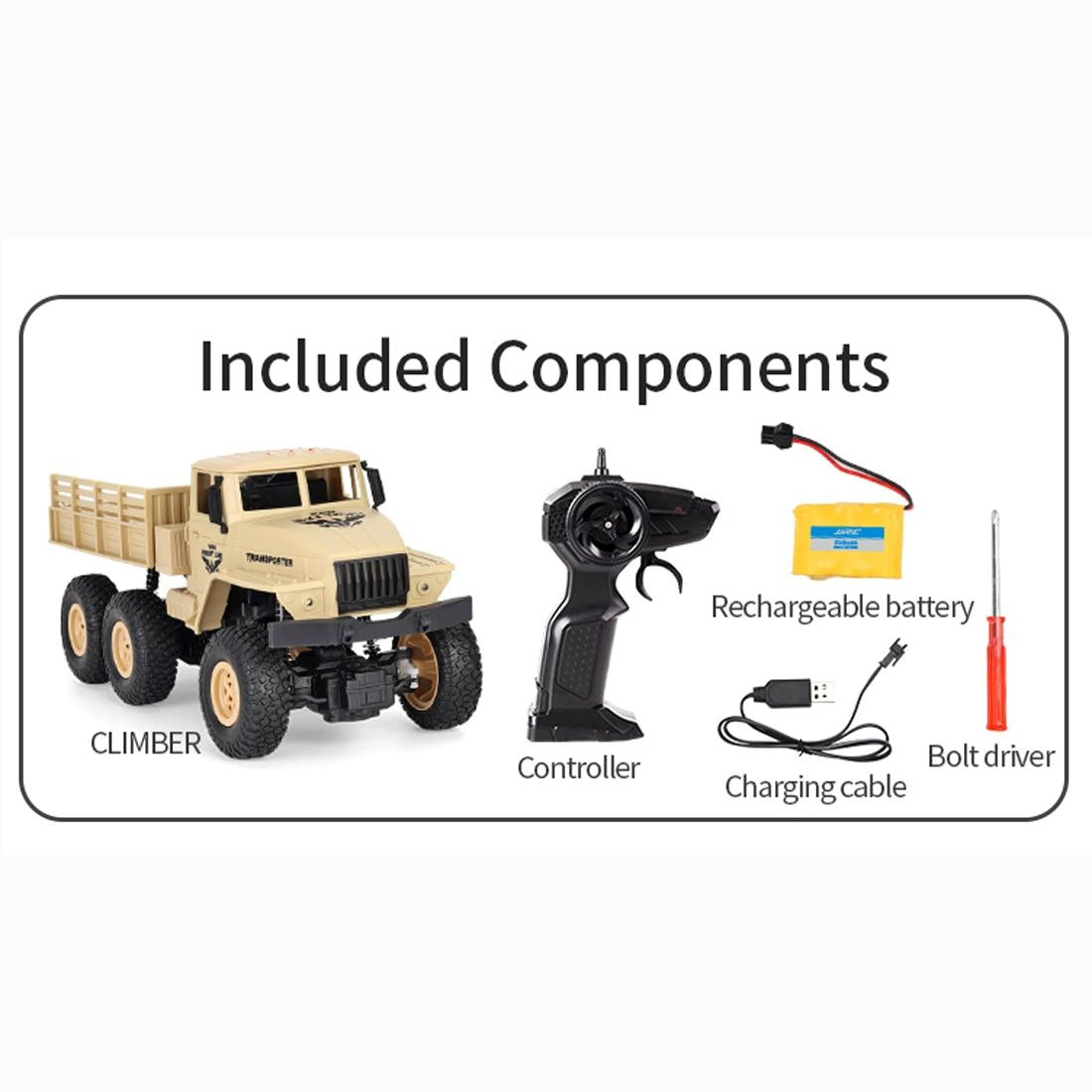 2.4ghz 4ch Remote Control Dongfeng 7 Six-wheeled Armor Truck Toy - Green