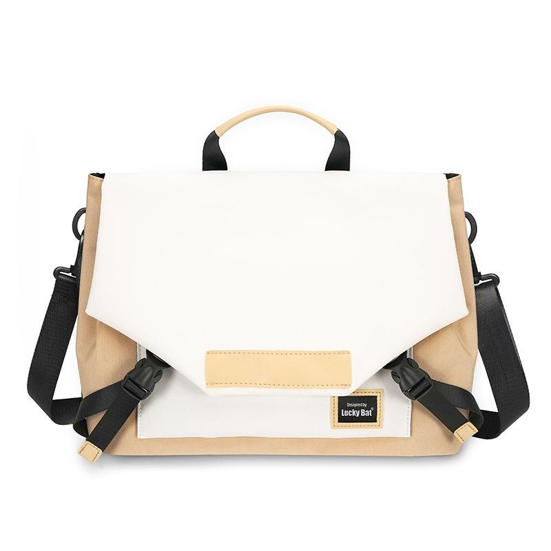 Anti-Drop Crossbody Laptop Bag - 16 Inch Airbag Design - Turmeric White