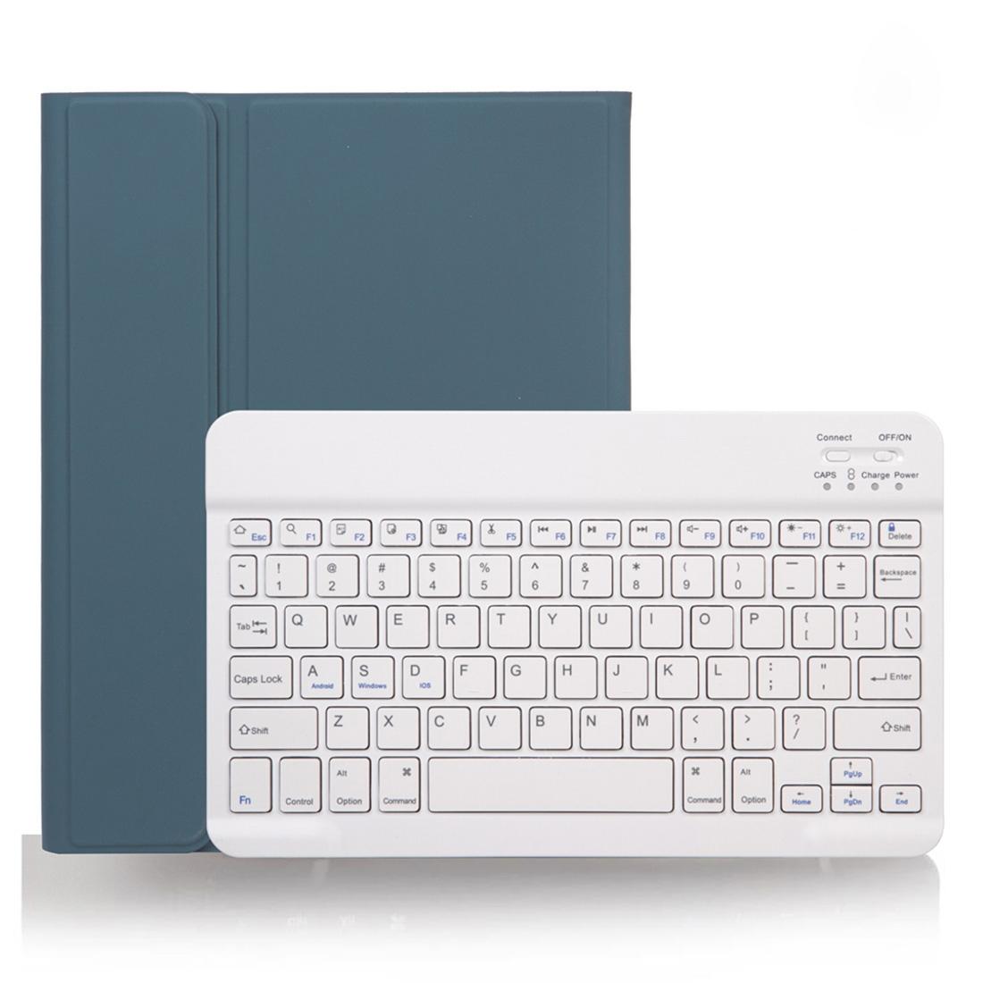 Detachable Bluetooth Keyboard Tablet Case For Ipad Pro 11 With Pen Slot - Plain Texture - Dark Green
