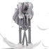 Vibe Geeks Foldable Camping and Dining Chair Outdoor Booster Seat for Toddlers - Grey