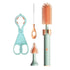 Vibe Geeks 360° Rotation Long Handle Reusable Silicone Baby Bottle Brush Set - Green