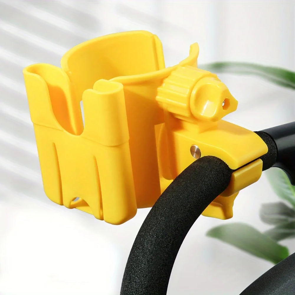 Vibe Geeks Convenient 2-in-1 Stroller Cup and Phone Holder for On-the-go Parenting - White