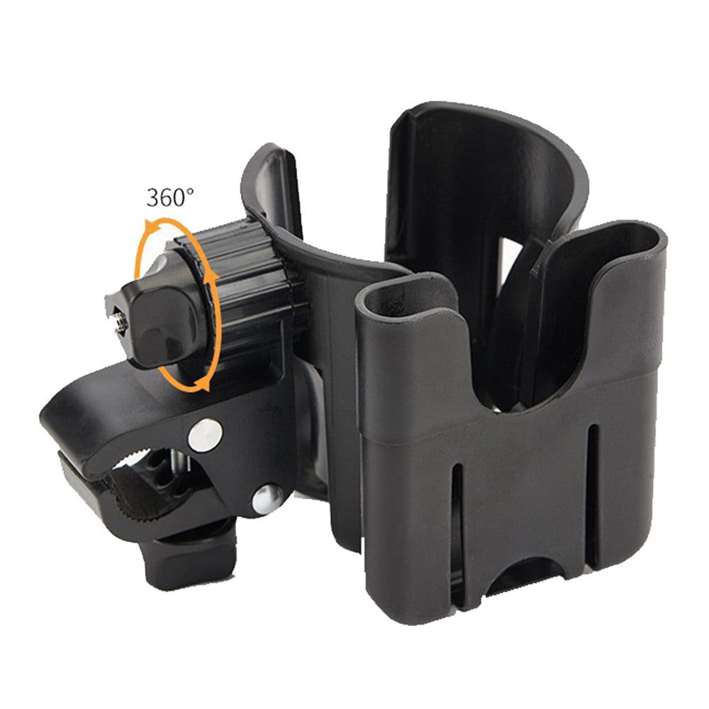 Vibe Geeks Convenient 2-in-1 Stroller Cup and Phone Holder for On-the-go Parenting - White