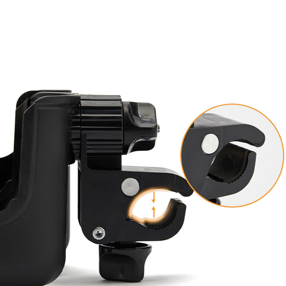 Vibe Geeks Convenient 2-in-1 Stroller Cup and Phone Holder for On-the-go Parenting - White
