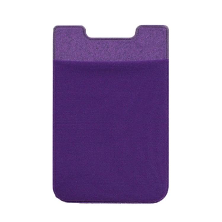Lycra Phone Card Holder Stretch Back Sticker Wallet For Cards Bus Pass Bank Fits Most Phones - Water Blue