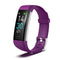 Waterproof Fitness Tracker Watch With Heart Rate Monitor - Purple