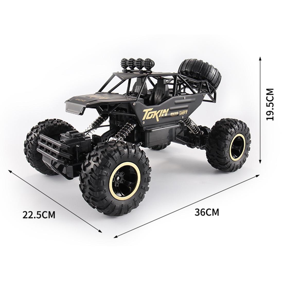 37cm Remote Control Bigfoot Climbing Car - 1 12 Alloy 4wd Cross-country Toy - Gold