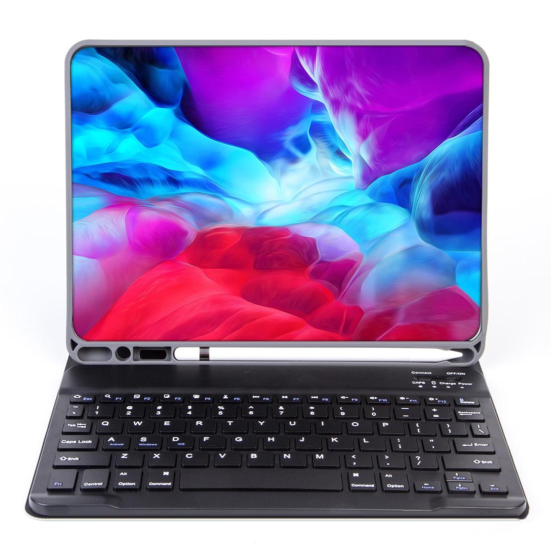 Detachable Bluetooth Keyboard Tablet Case For Ipad Pro 11 With Pen Slot - Plain Texture - Blue