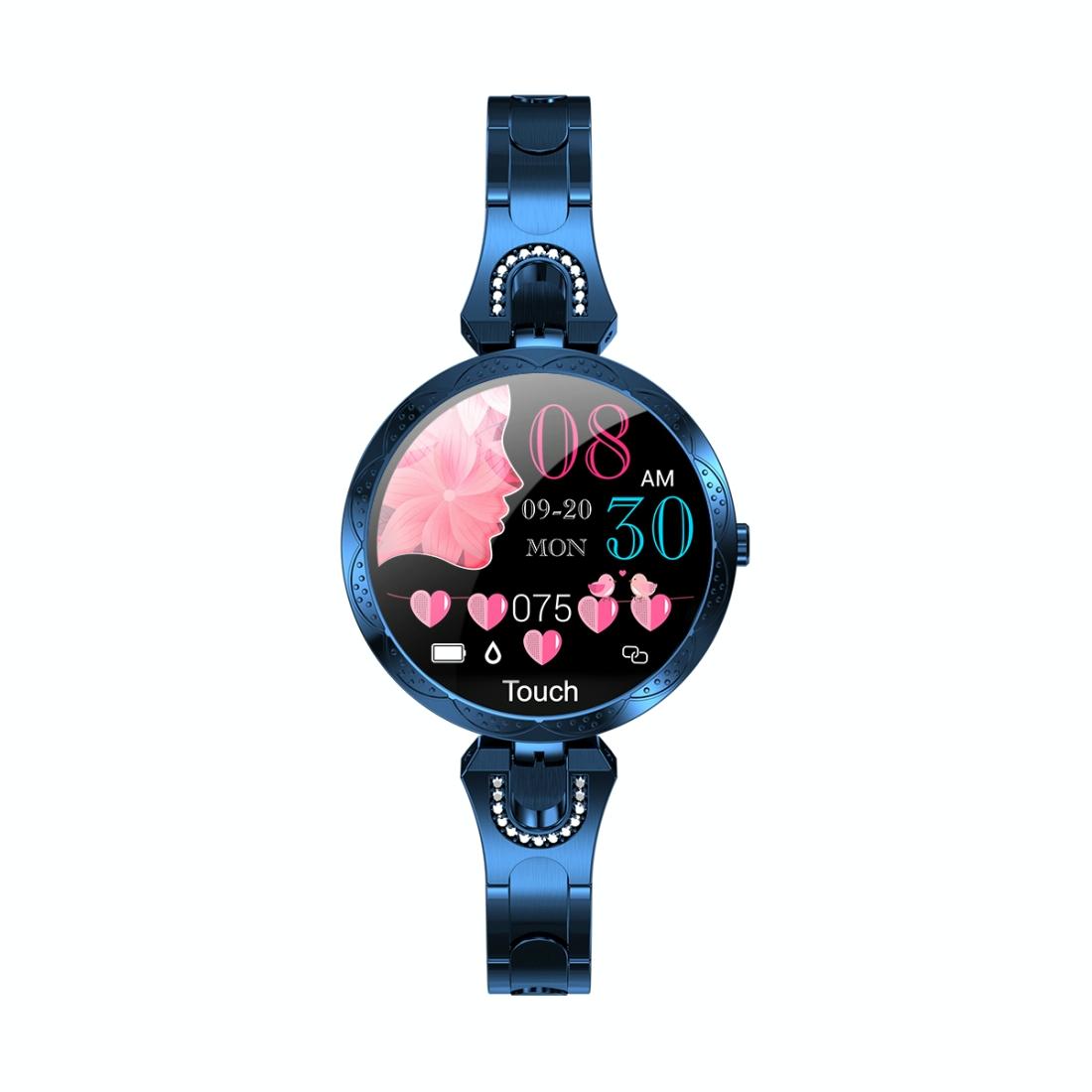 Waterproof Smart Bracelet With Lcd Screen And Heart Rate Monitor - Blue