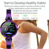 Waterproof Smart Bracelet With Lcd Screen And Heart Rate Monitor - Blue