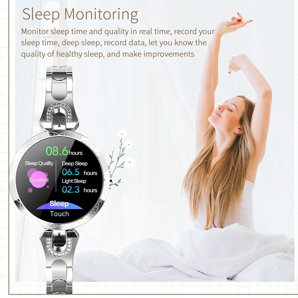 Waterproof Smart Bracelet With Lcd Screen And Heart Rate Monitor - Blue