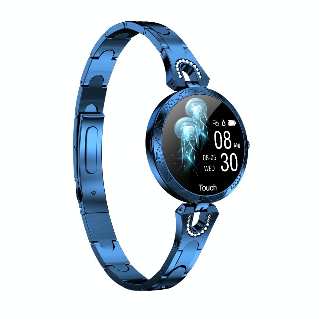 Waterproof Smart Bracelet With Lcd Screen And Heart Rate Monitor - Blue