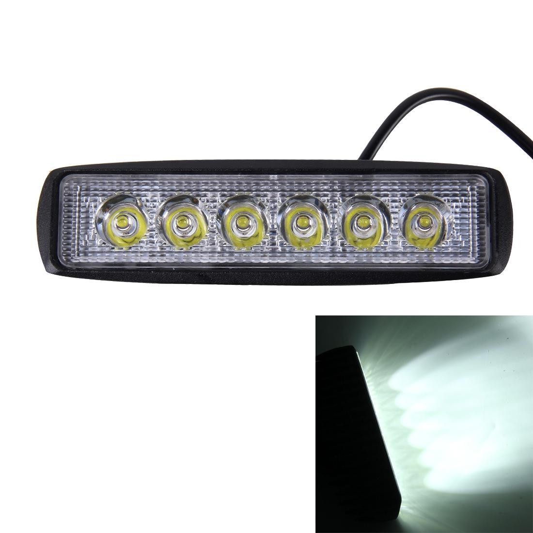 Dc 10 - 30V 18W 1500Lm 6500K 30 Degrees Adjustable Spot Waterproof Vehicle Car Boat Marine External Work Emergency Lights With 6 Intense Wafer Led White Light