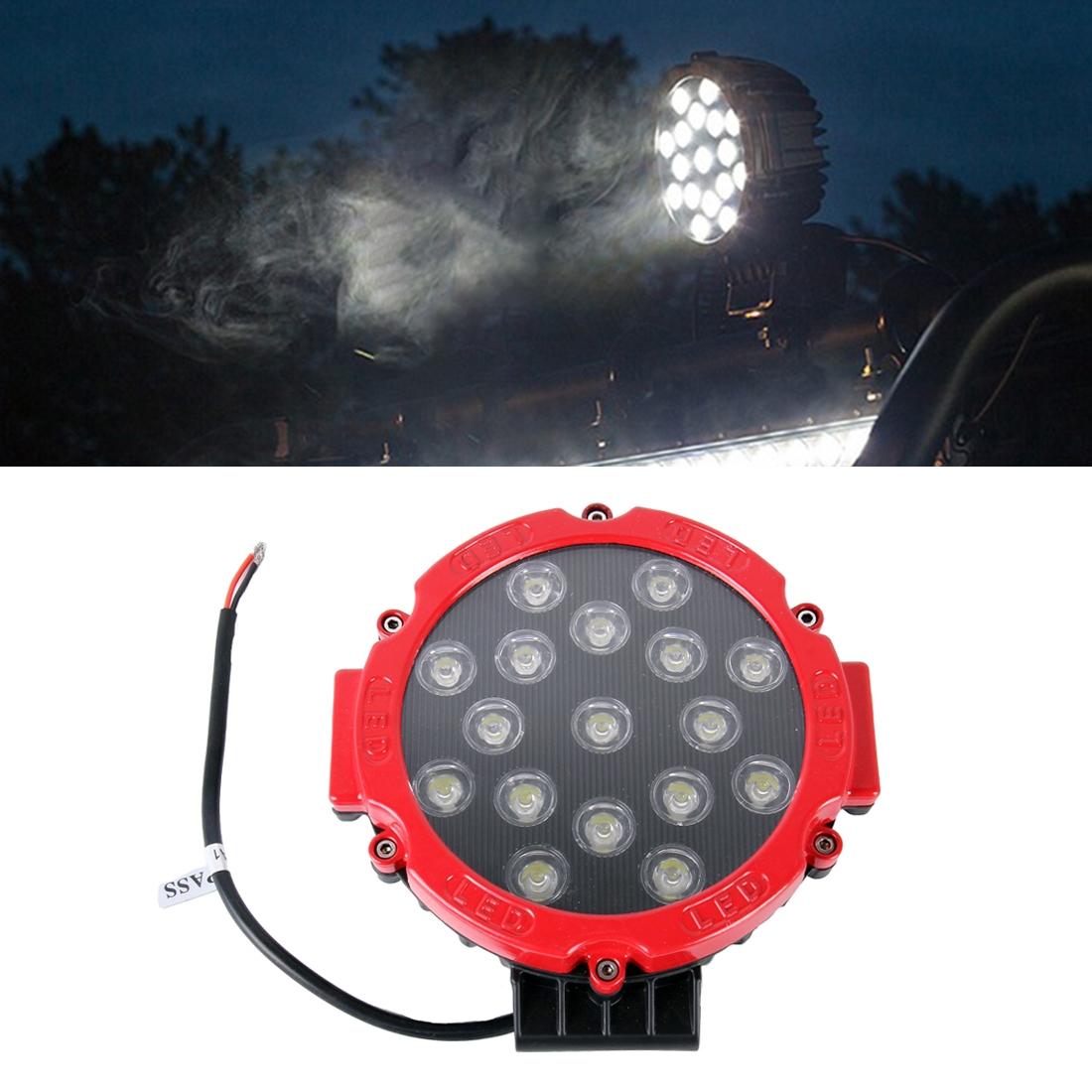 2 Pcs 3500Lm 6500K White Light 17 Led Waterproof Car Boat Marine Work Lights Spotlight Led Bulbs 30 Degrees Adjustable Dc 10 - 30V - Red