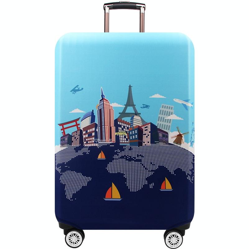 Thickened Luggage Cover - Elastic Wear-Resistant Anti-Dust Protection - Size L - Wide Sea And Sky