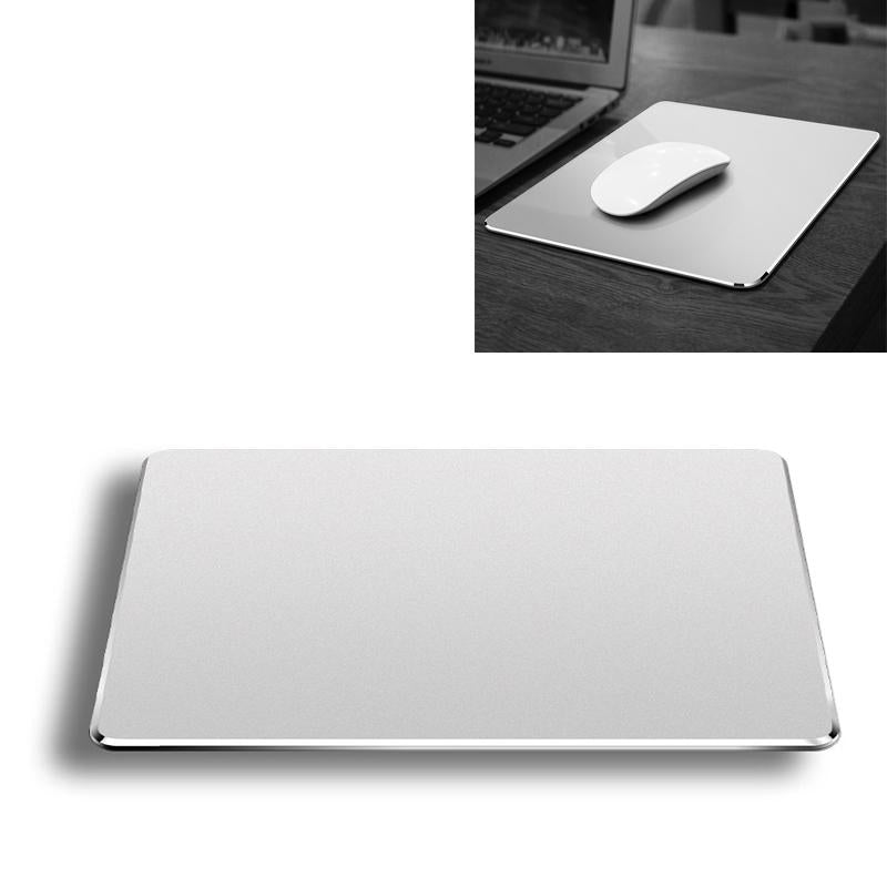 Double Sided Non Slip Aluminum Mouse Pad M Size - Silver