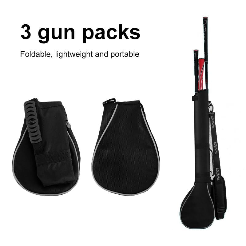 Portable Foldable Golf Ball Bag - Nylon - Black Silver