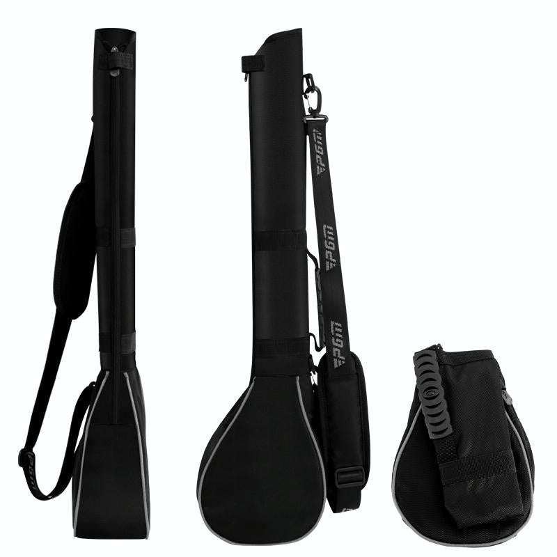 Portable Foldable Golf Ball Bag - Nylon - Black Silver