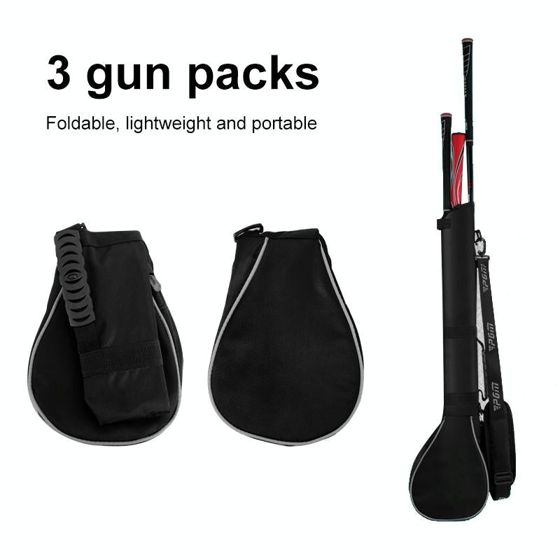 Portable Foldable Golf Ball Bag - Nylon - Black Silver