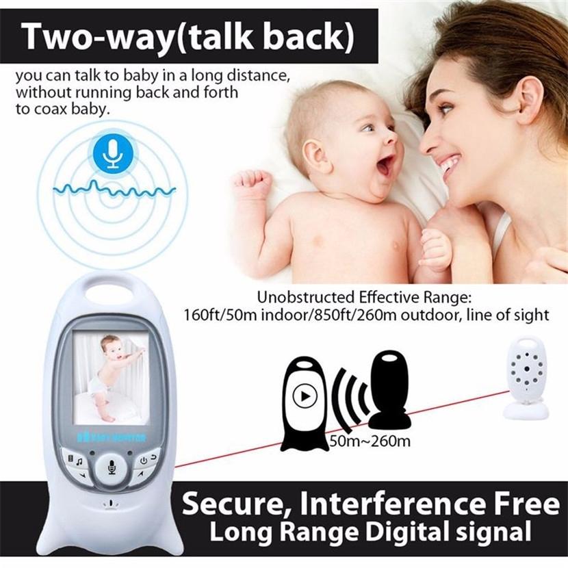 Portable Baby Monitor With 2.0 Lcd Screen Two-Way Talk Night Vision