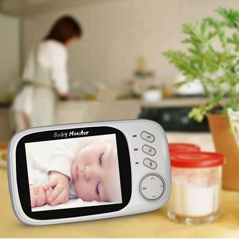 Wireless Baby Monitor With 2-Way Talk & Night Vision - 3.2 Lcd - 2.4Ghz - White