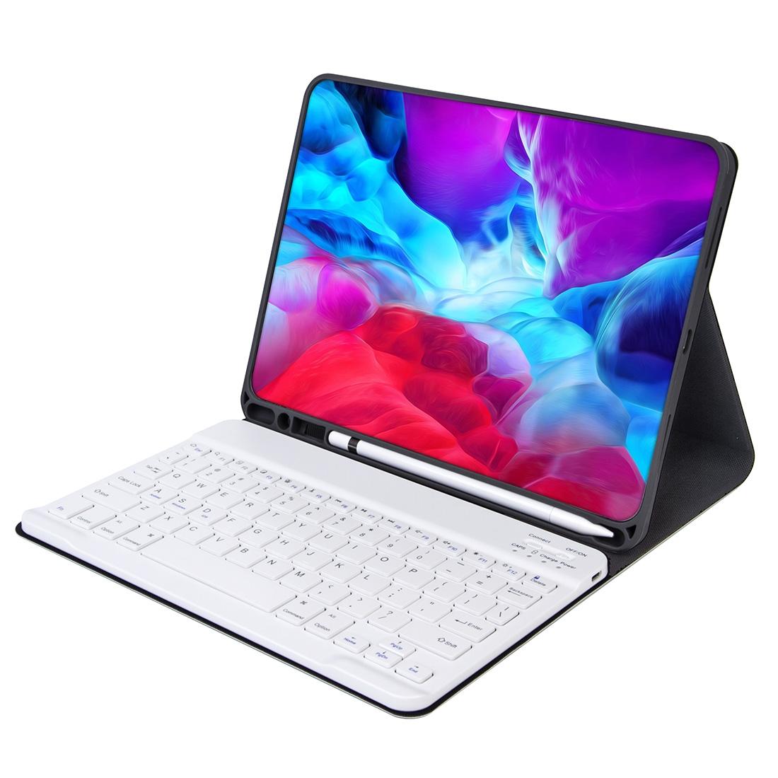 Detachable Bluetooth Keyboard Tablet Case For Ipad Pro 11 With Pen Slot - Plain Texture - Light Purple