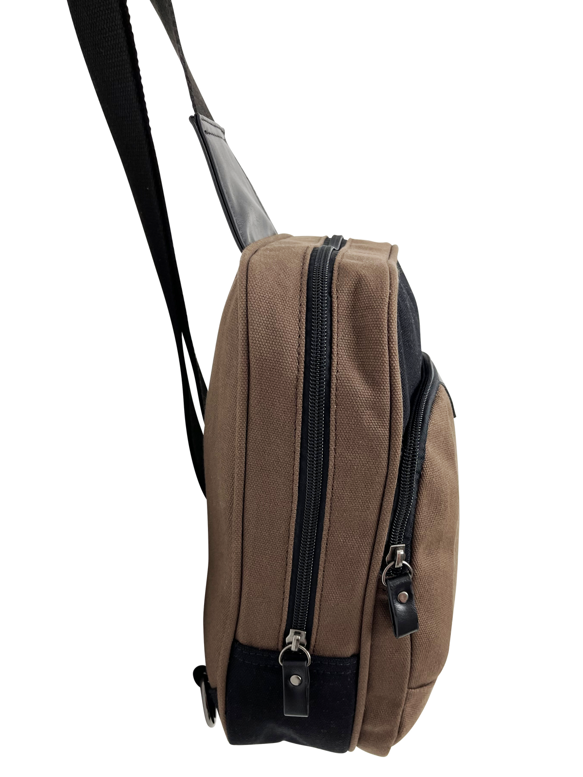 Byron Sling Backpack Bag Travel w/ Single Adjustable Strap - Brown