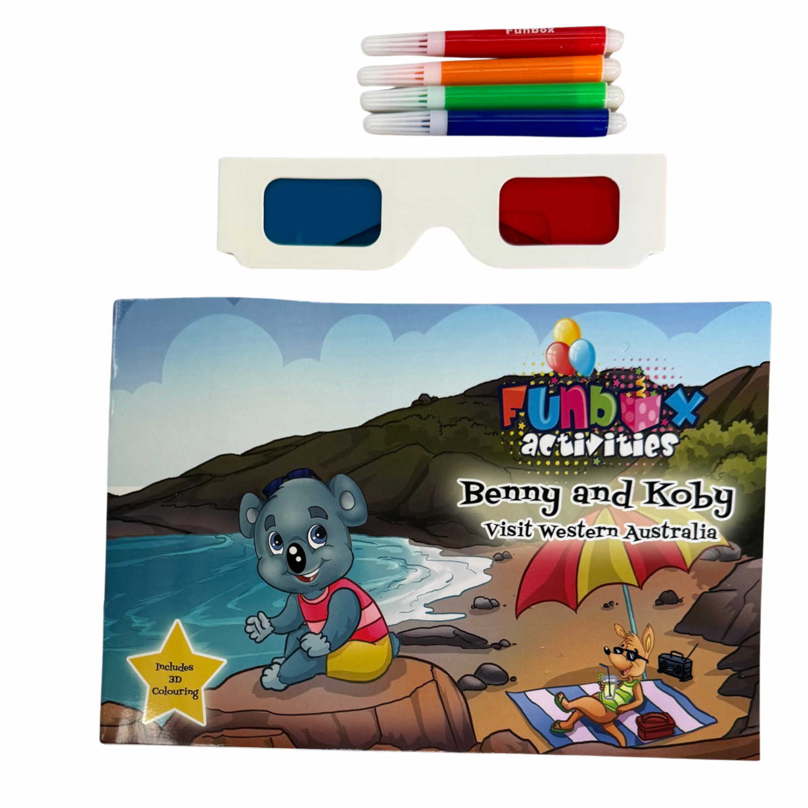 Funbox 3D Colouring Set Benny & Koby Western Australia Kids Childrens Toy 3+