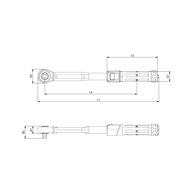 1/2 Inch Torque Wrench 40-200Nm Ratchet Drive Tool for Precise Bolt Tightening