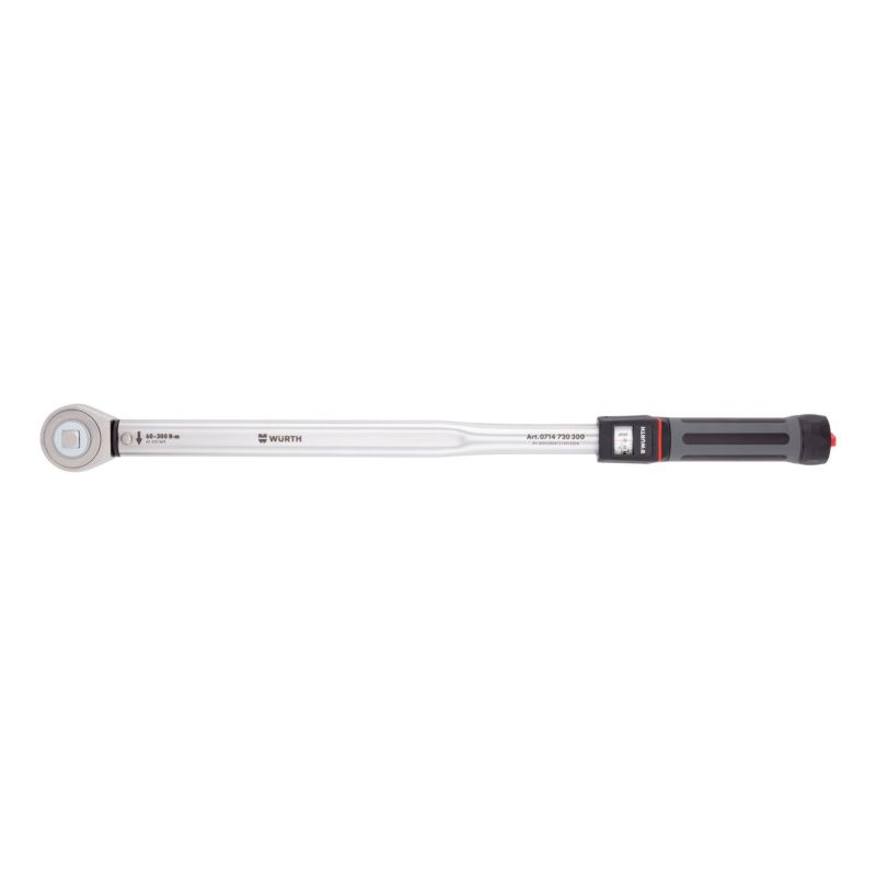1/2 Inch Drive Torque Wrench 60-300Nm Click Ratchet, ±3% Accuracy, ISO 6789-1