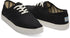 Heritage Mens Canvas Casual Shoes Sneakers Lace Up Low Cut - Black - US 10