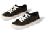 Womens Casual Leather Sneakers Shoes Lace Ups Low Cut - Black - US 6