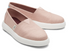 Womens Canvas Slip On Shoes Sneakers Flats Alpargata Espadrilles - Dusty Pink - US 7