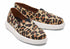 Womens Canvas Slip On Shoes Sneakers Flats Platform Espadrilles - Leopard Print - US 9