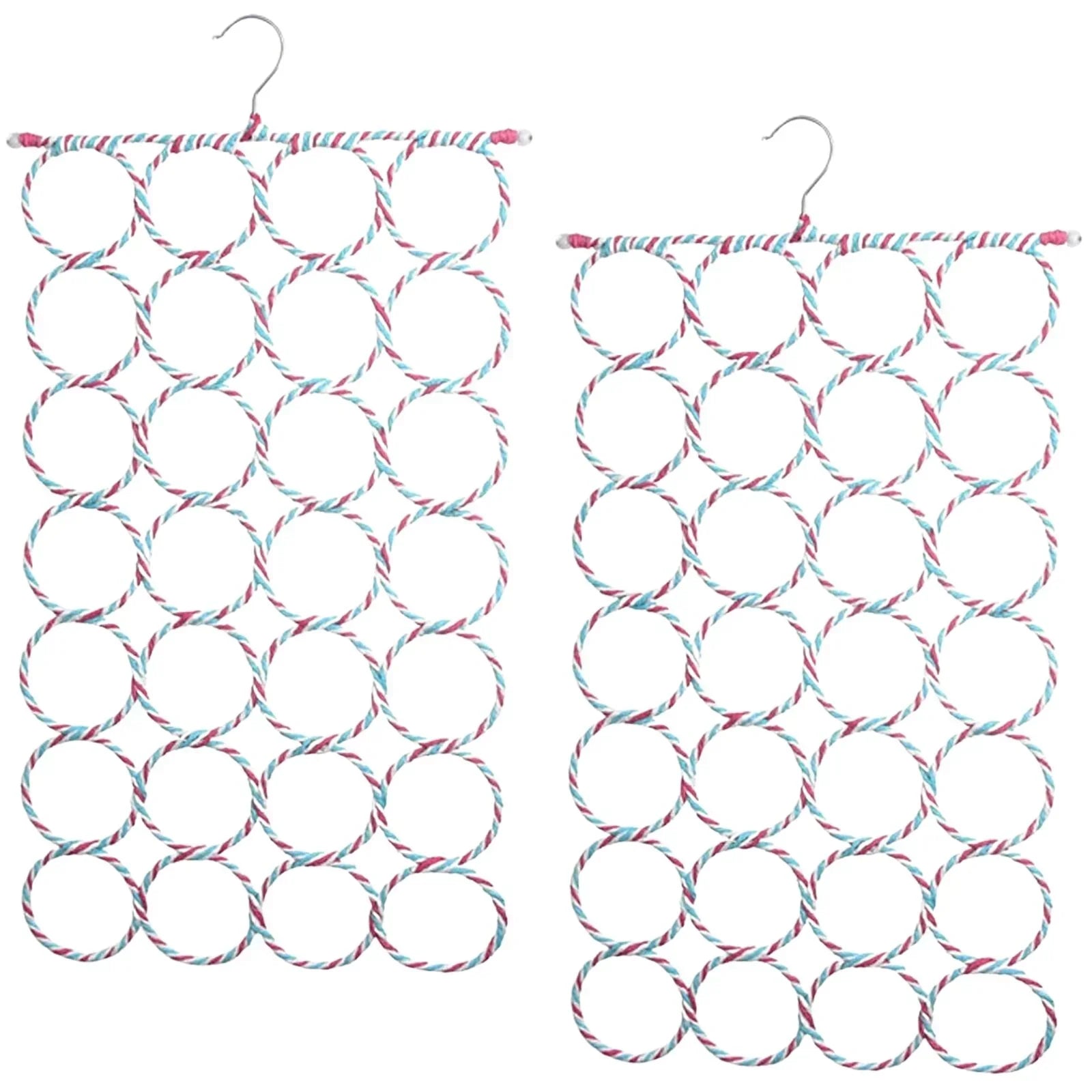 2x 24 Hole Scarf Hanger Holder Storage Tie Belt Scarf Organiser Space Saver