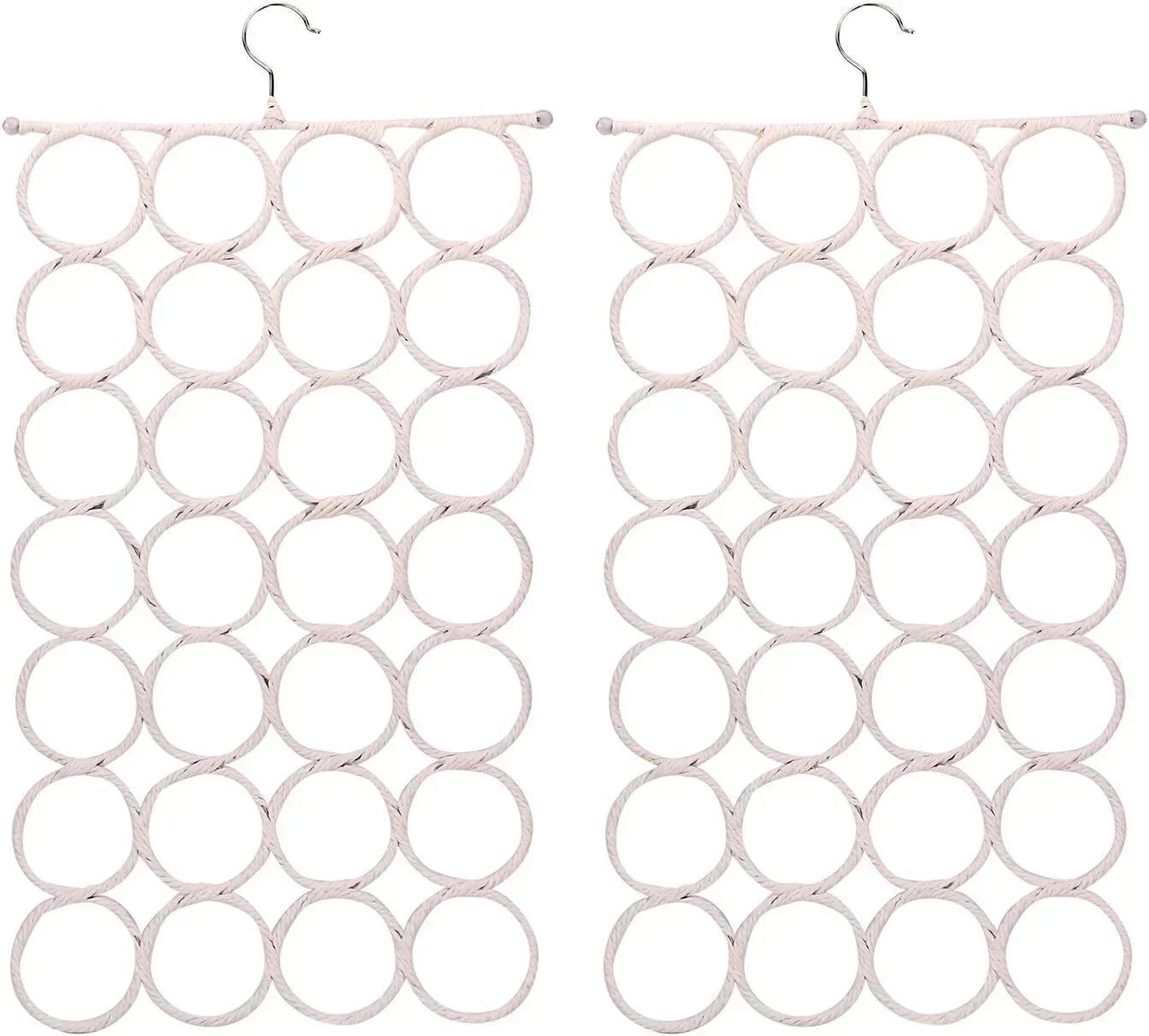 2x 24 Hole Scarf Hanger Holder Storage Tie Belt Scarf Organiser Space Saver