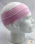 PLAIN HEADBAND Elastic Stretch Sports Yoga Hair Band Unisex 8cm Wide Wrap - Light Pink