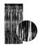 Tinsel Curtain Foil Metallic Fringe Backdrop Party Door Decorations - 200cm x 100cm - Black