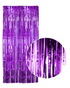 Tinsel Curtain Foil Metallic Fringe Backdrop Party Door Decorations - 200cm x 100cm - Purple