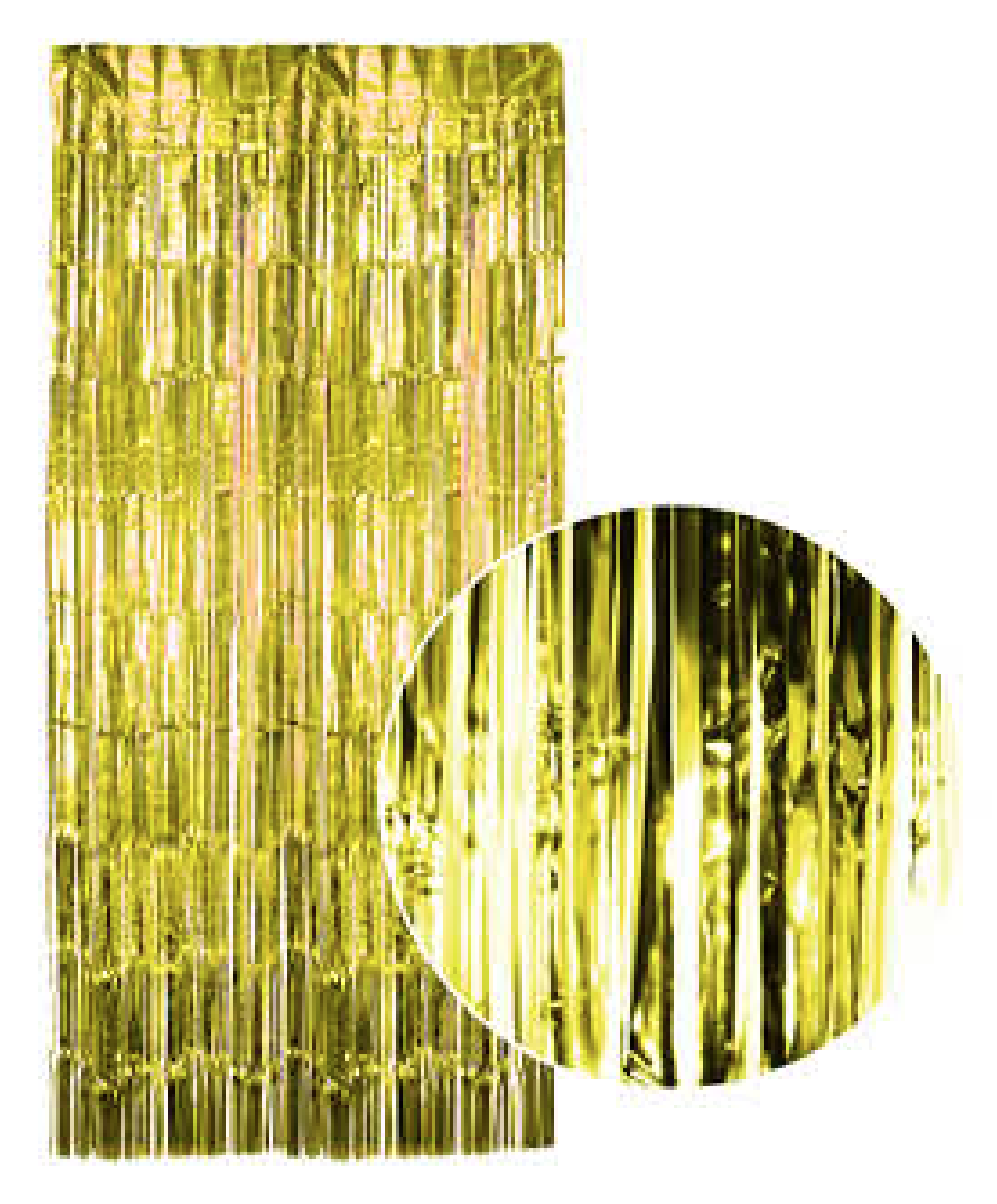 Tinsel Curtain Foil Metallic Fringe Backdrop Party Door Decorations - 200cm x 100cm - Yellow/Gold
