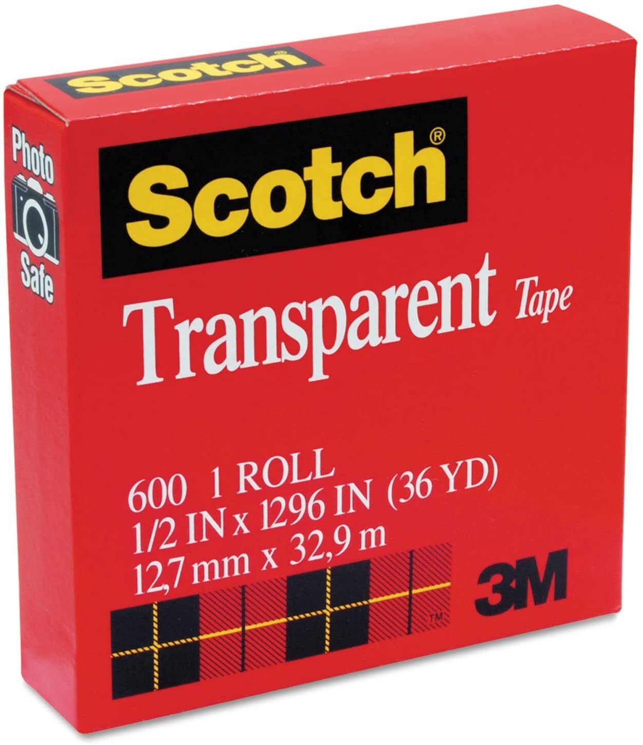 3M Transparent Tape 12.7mm x 32.9m - MADE IN USA
