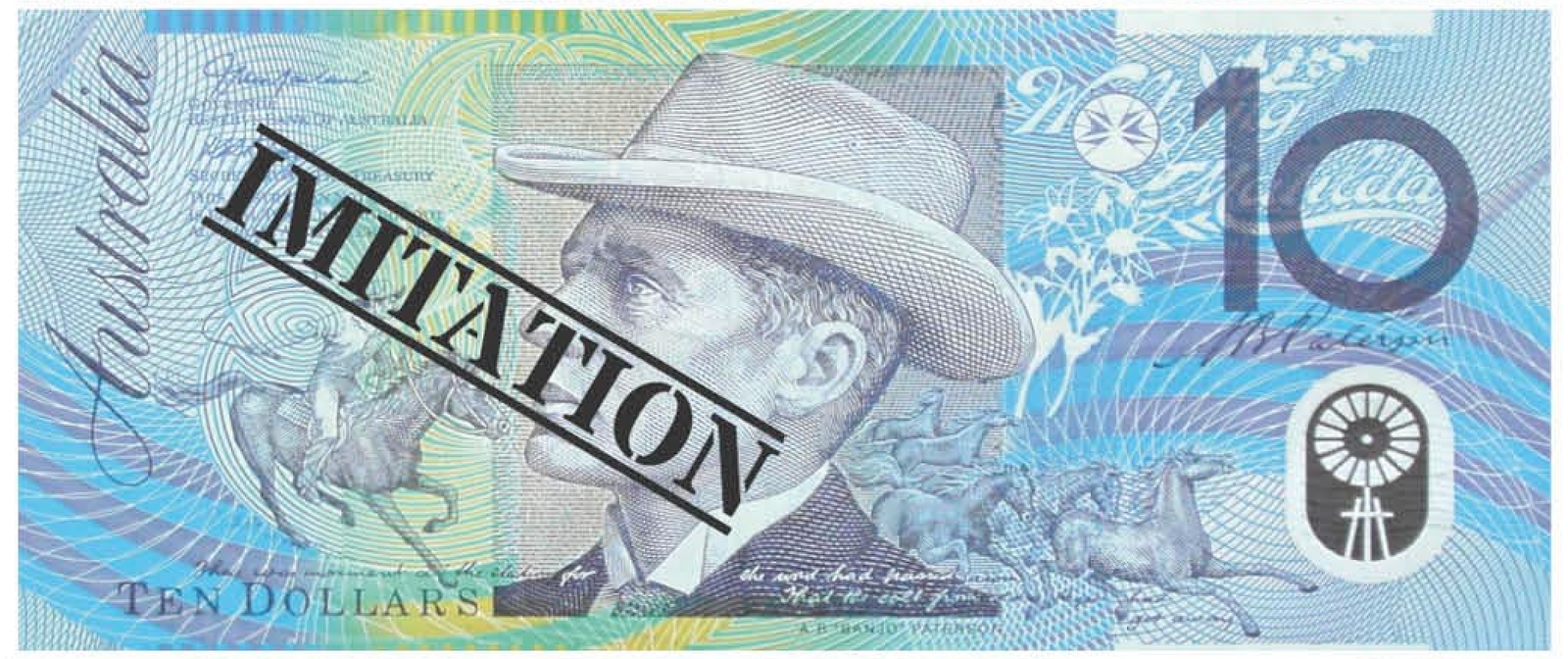 10 Dollar Australian Souvenir Note Pad Fake AUD Money - 1 Pack of 50 Sheets