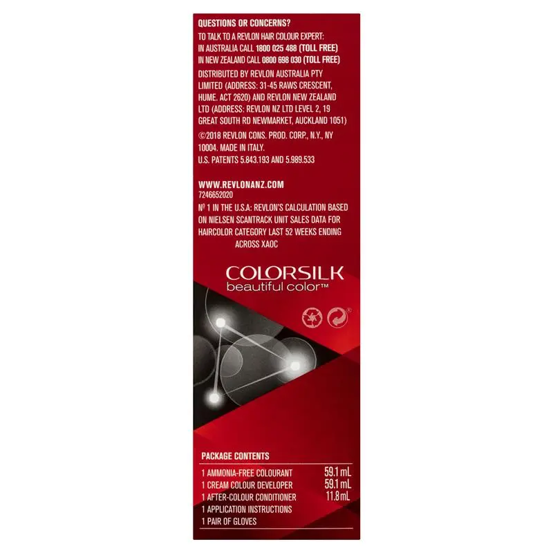 ColorSilk 20 Brown Black Permanent 3D Hair Colour w/ Keratin - Brown/Black