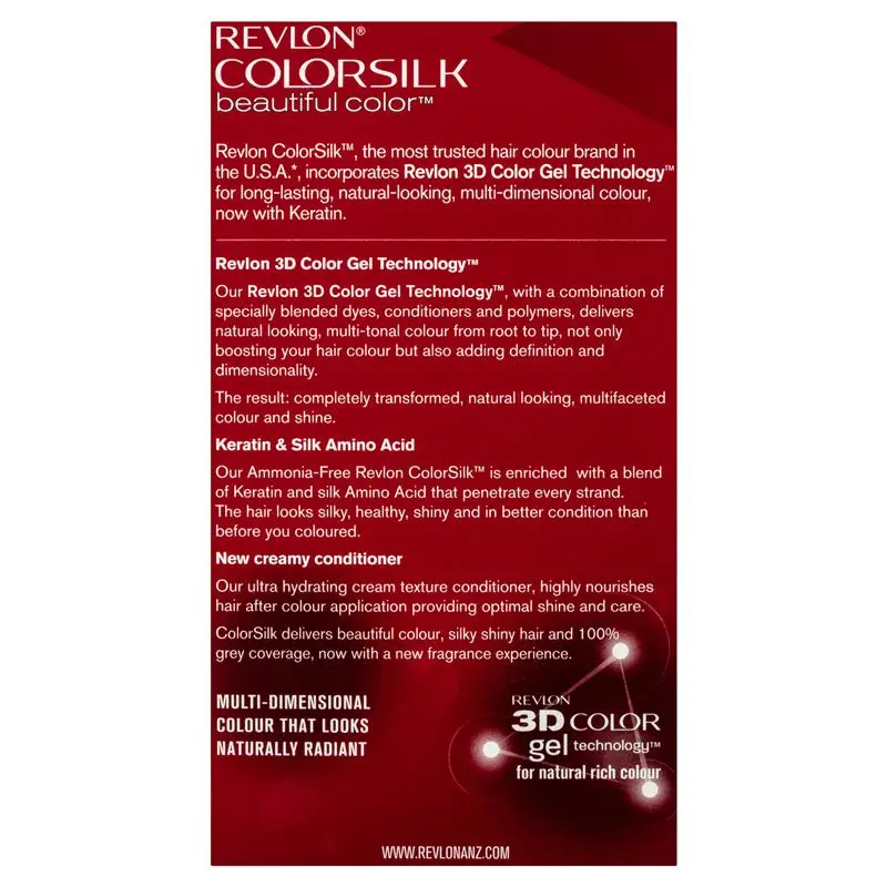 ColorSilk 20 Brown Black Permanent 3D Hair Colour w/ Keratin - Brown/Black