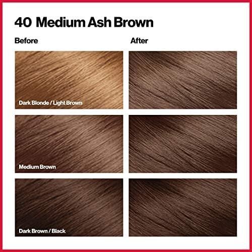 ColorSilk Beautiful 3D Permanent Hair Colour Keratin - 40 Medium Ash Brown