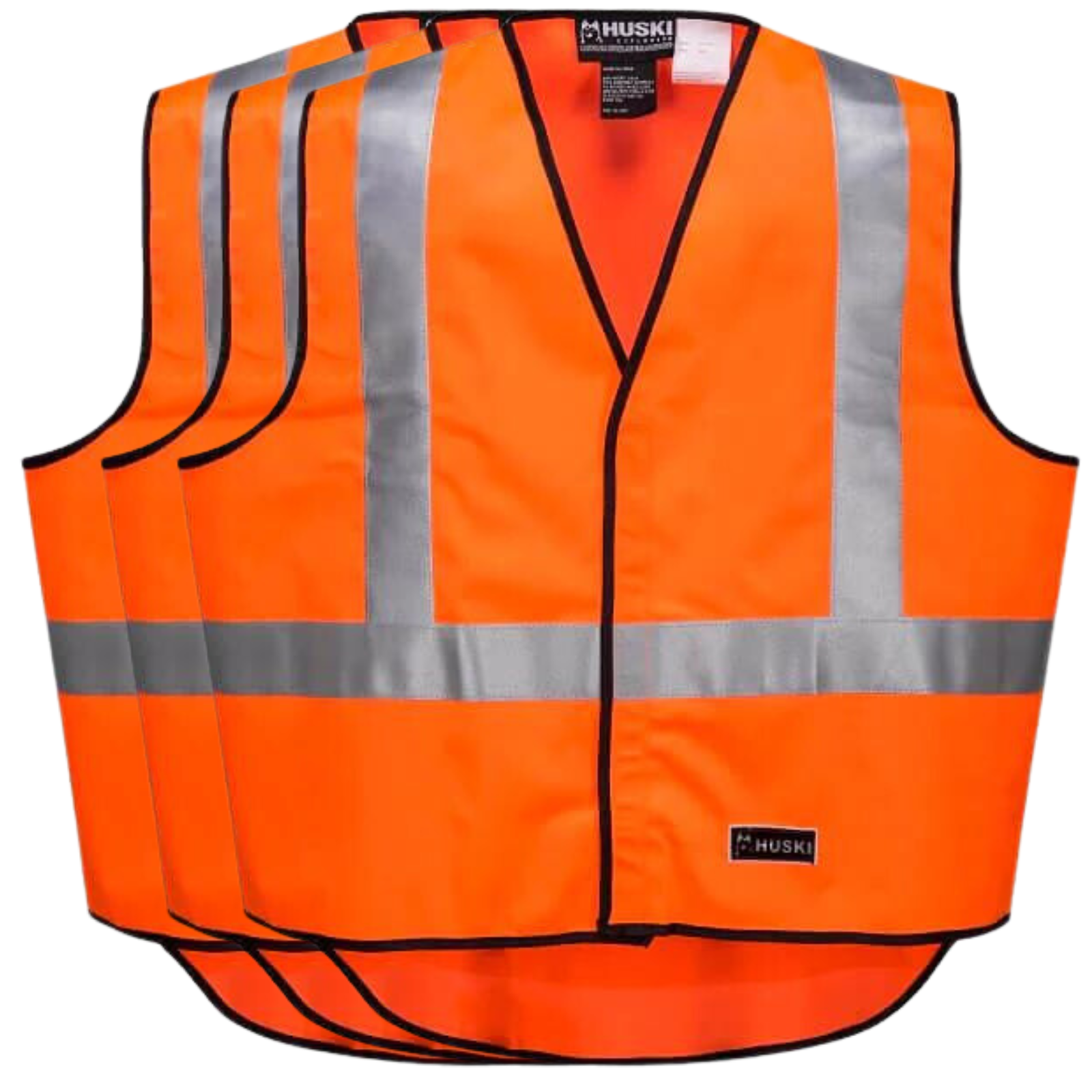 3x  Hi Vis Patrol Vest 3M Tape Safety Workwear High Visibility Bulk - Orange - XXL