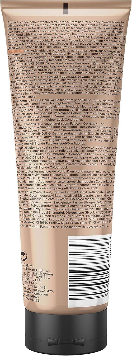 Professional All Blonde Colour Lock Shampoo for Colour Fade 250ml