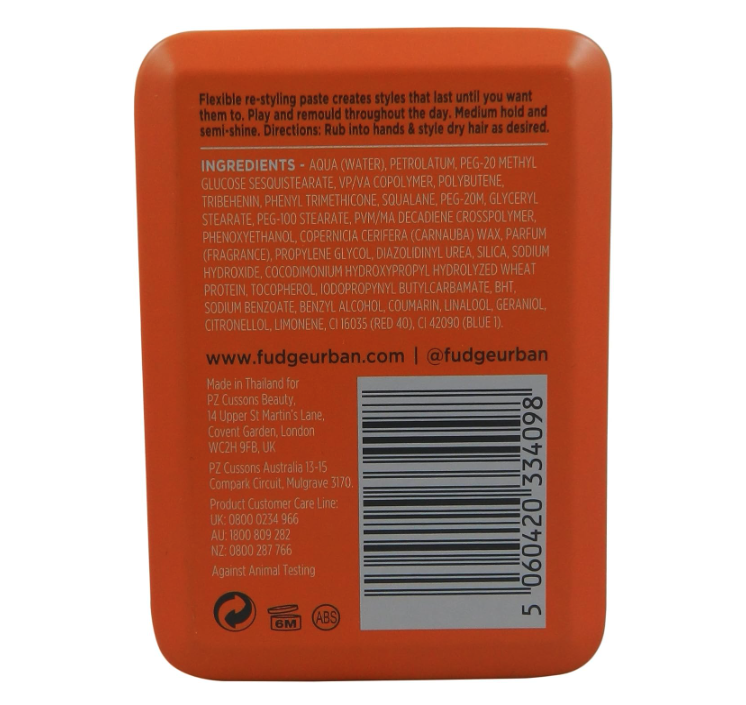 Fudge Urban Remouldable Paste Re-Work And Re-Style 70g