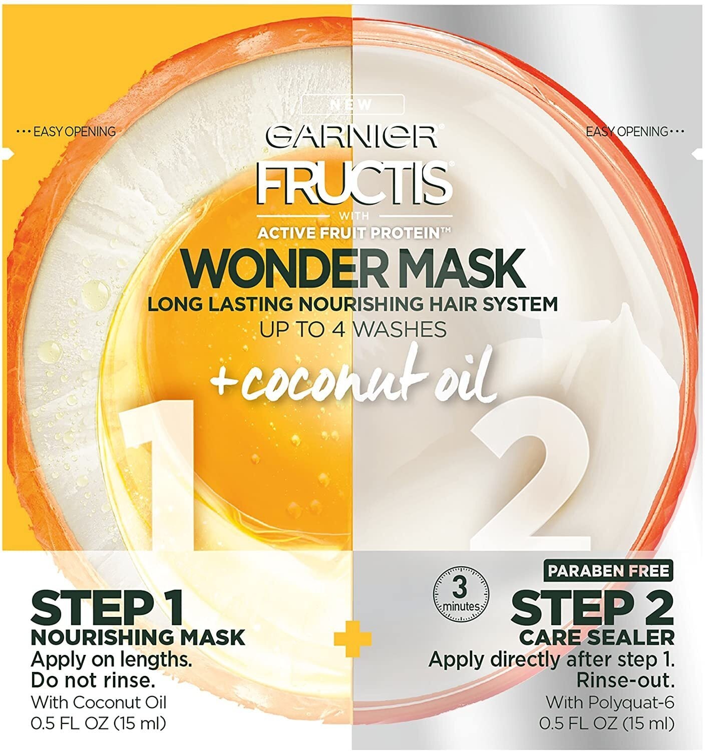 Fructis 15m L X2 Wonder Mask 2 Steps Nourishing Mask + Care Sealer